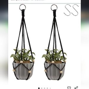 Black Hanging Planter for Indoor Plants